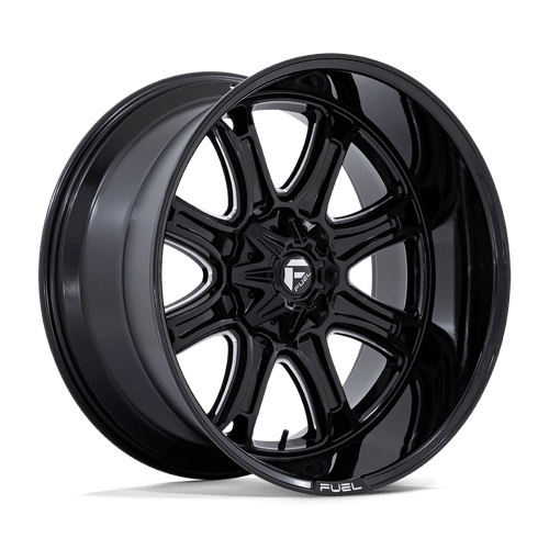 22x10 Fuel Off-Road Darkstar Gloss Black Milled 8x180 ET-18 CB124.2 Wheel Rim