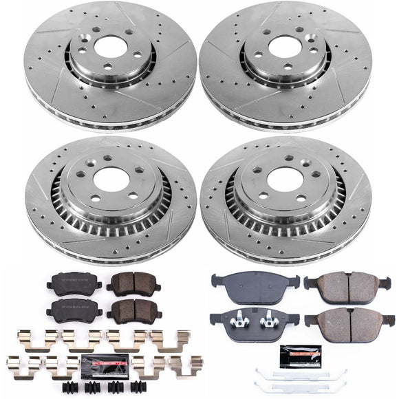 PowerStop Z23 Daily Driver Carbon-Fiber Ceramic Brake Pad and Drilled & Slotted
