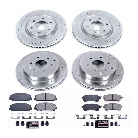 PowerStop Z23 Daily Driver Carbon-Fiber Ceramic Brake Pad and Drilled & Slotted