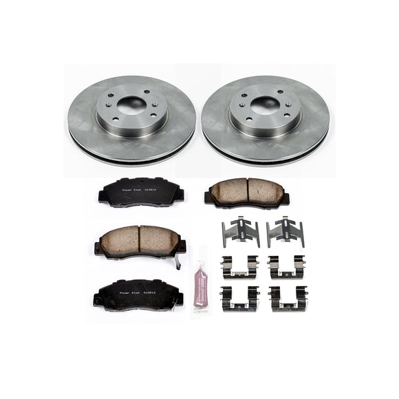PowerStop OE Stock Replacement Low-Dust Ceramic Brake Pad and Rotor Kit