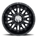 20x8.25 MTX Banshee Gloss Black & Milled 10x225 ET-185 CB170.13 Wheel