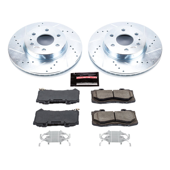 PowerStop Z23 Daily Driver Carbon-Fiber Ceramic Brake Pad and Drilled & Slotted