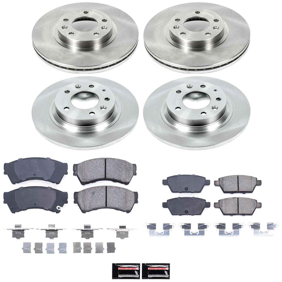 PowerStop OE Stock Replacement Low-Dust Ceramic Brake Pad and Rotor Kit