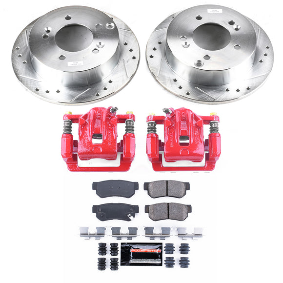 PowerStop Z23 Daily Driver Carbon-Fiber Ceramic Pads Drilled & Slotted Rotor & C
