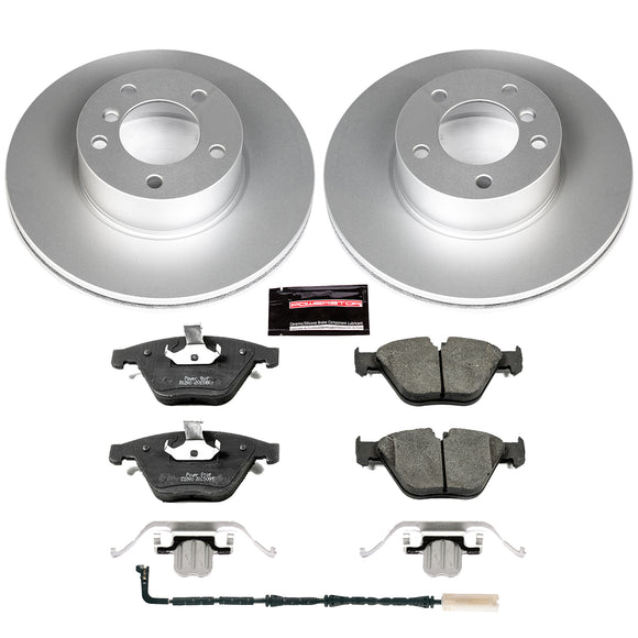 PowerStop Genuine Geomet Coated Rotor and Carbon-Fiber Ceramic Brake Pad Kit