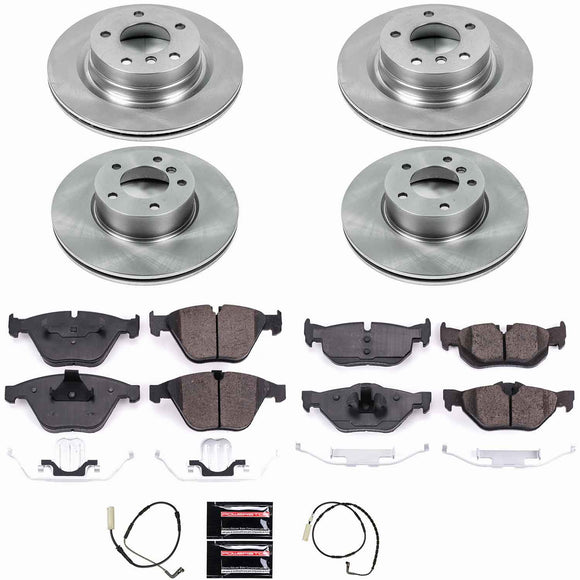PowerStop OE Stock Replacement Low-Dust Ceramic Brake Pad and Rotor Kit