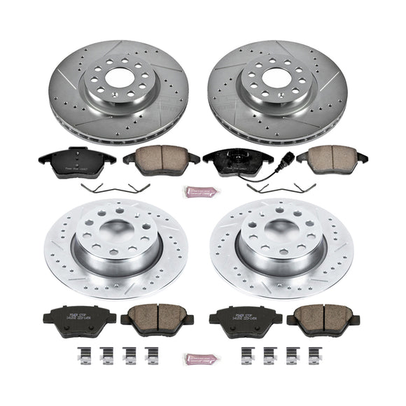 PowerStop Z23 Daily Driver Carbon-Fiber Ceramic Brake Pad and Drilled & Slotted