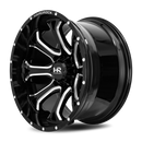 24x14 Hardrock BloodShot Xposed Gloss Black Milled 8x180 ET-76 wheel/rim-3