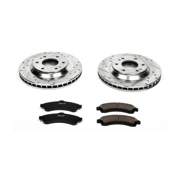 PowerStop Z23 Daily Driver Carbon-Fiber Ceramic Brake Pad and Drilled & Slotted