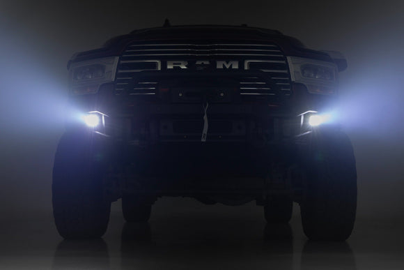Rough Country Front Bumper - Tubular -Winch Mount