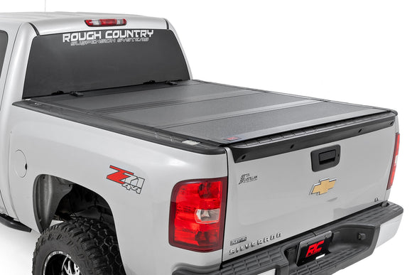 Rough Country Hard Tri-Fold Bed Cover 5'9" Bed For Chevy GMC 1500 07-13