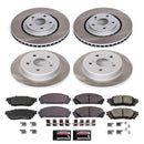 PowerStop Semi-Coated Rotor and Low-Dust Ceramic Brake Pad Kit