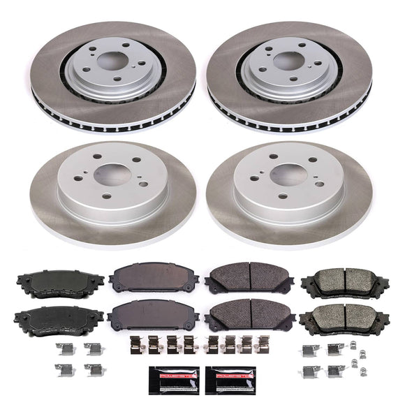 PowerStop Semi-Coated Rotor and Low-Dust Ceramic Brake Pad Kit