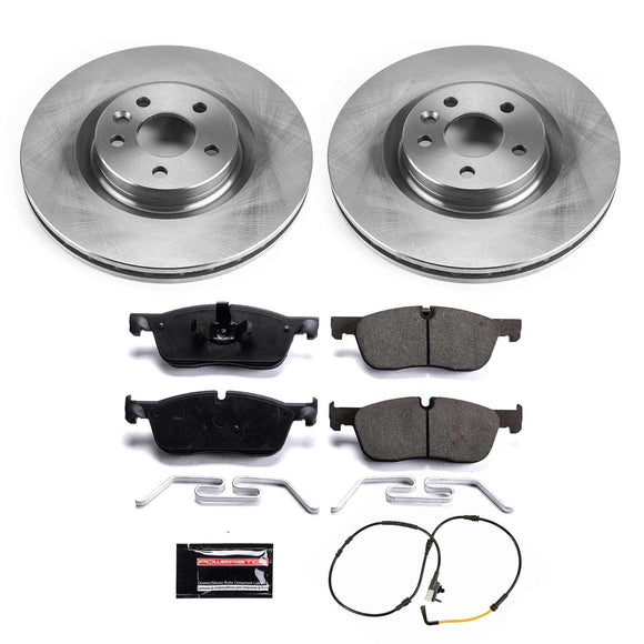 PowerStop OE Stock Replacement Low-Dust Ceramic Brake Pad and Rotor Kit