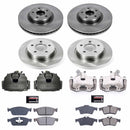 PowerStop OE Stock Replacement Low-Dust Ceramic Brake Pad, Rotor and Caliper Kit