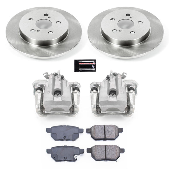 PowerStop OE Stock Replacement Low-Dust Ceramic Brake Pad, Rotor and Caliper Kit