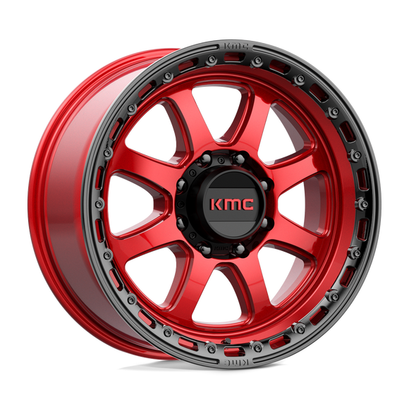20X9 KMC KM548 CHASE Candy Red With Black Lip 8X165.1 ET18 wheel/rim