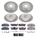 PowerStop Semi-Coated Rotor and Low-Dust Ceramic Brake Pad Kit