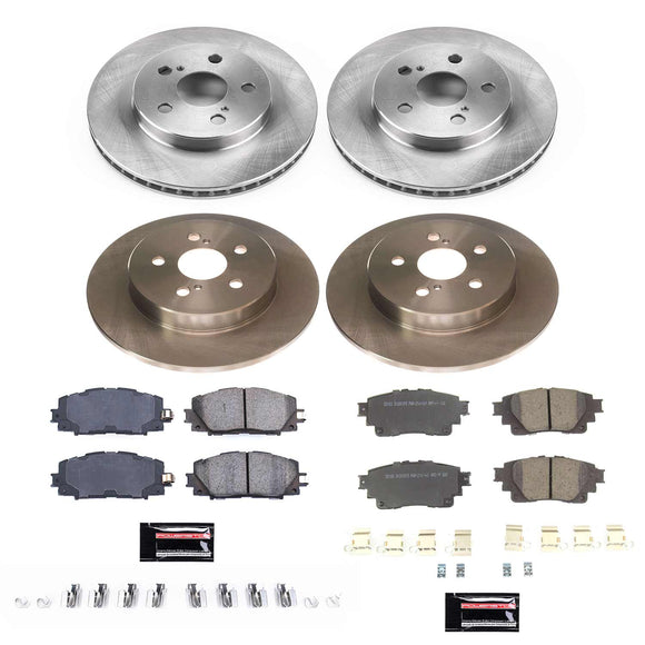 PowerStop OE Stock Replacement Low-Dust Ceramic Brake Pad and Rotor Kit