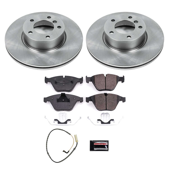 PowerStop OE Stock Replacement Low-Dust Ceramic Brake Pad and Rotor Kit