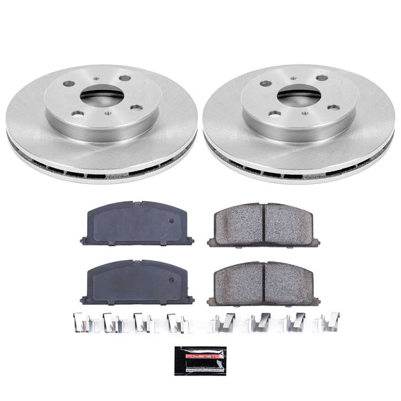 PowerStop OE Stock Replacement Low-Dust Ceramic Brake Pad and Rotor Kit