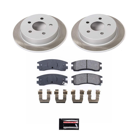 PowerStop Semi-Coated Rotor and Low-Dust Ceramic Brake Pad Kit