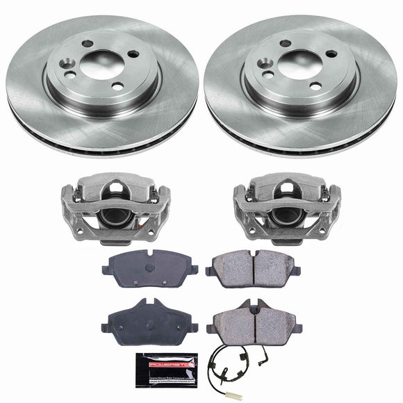 PowerStop OE Stock Replacement Low-Dust Ceramic Brake Pad, Rotor and Caliper Kit