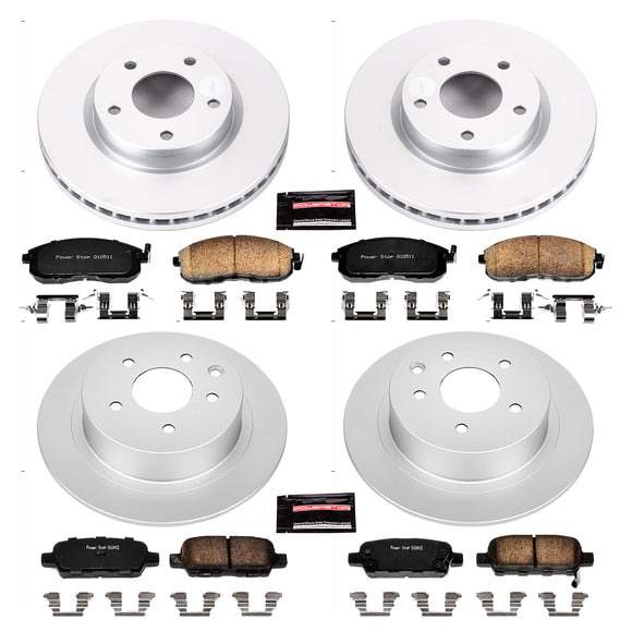 PowerStop Genuine Geomet Coated Rotor and Low-Dust Ceramic Brake Pad Kit