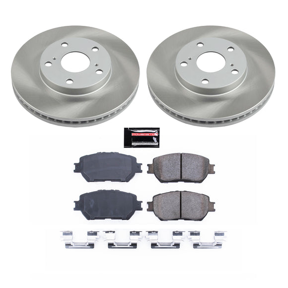 PowerStop Semi-Coated Rotor and Low-Dust Ceramic Brake Pad Kit