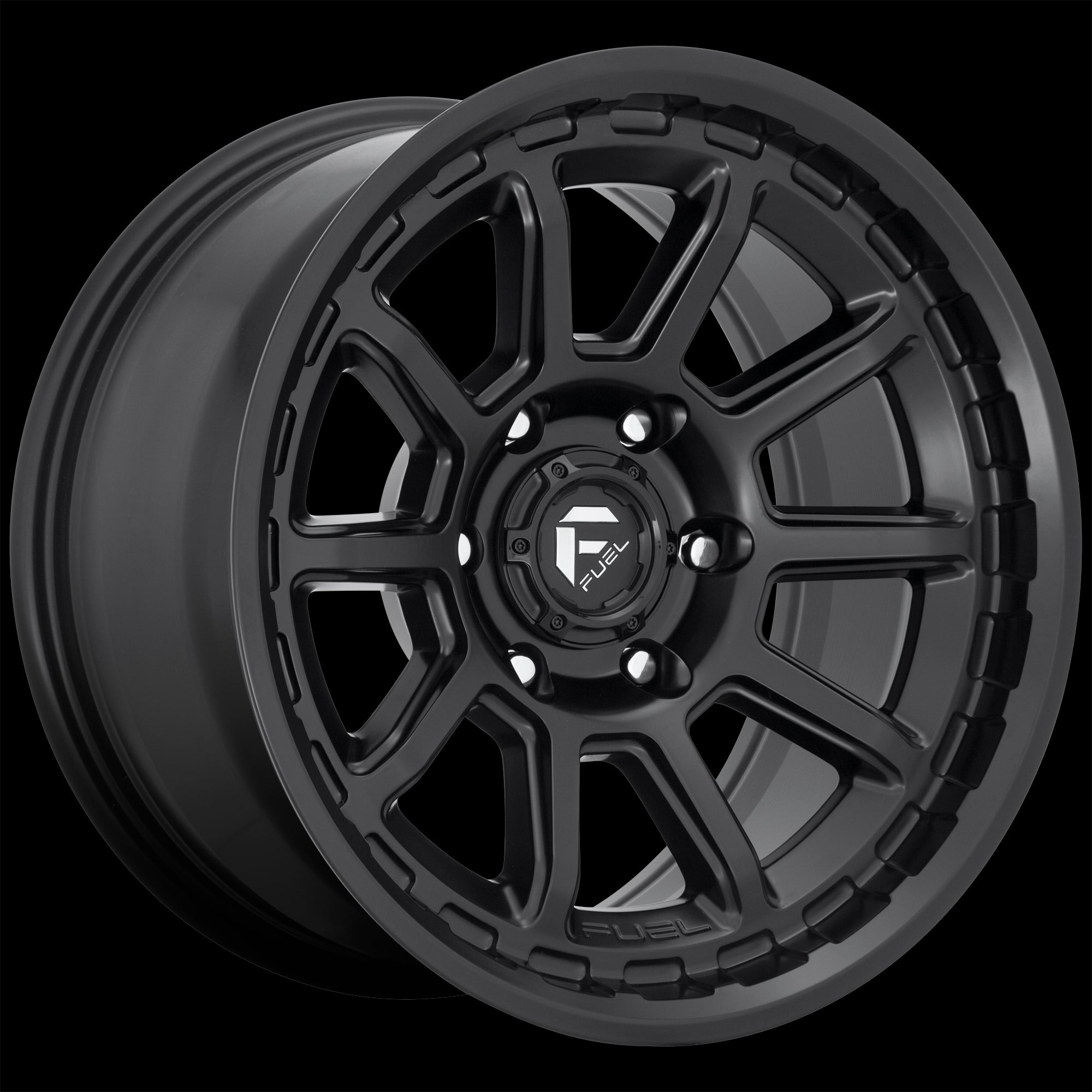 17X9 Fuel D689 Torque Matte Black 6X135 ET-12 wheel/rim