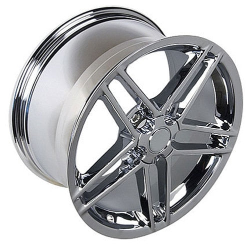 18" Replica Wheel CV07A Fits Chevrolet Corvette - C6 Z06 Rim 18x9.5 Chrome Wheel