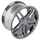 18" Replica Wheel CV07A Fits Chevrolet Corvette - C6 Z06 Rim 18x9.5 Chrome Wheel