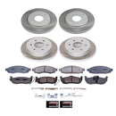 PowerStop Semi-Coated Rotor and Low-Dust Ceramic Brake Pad Kit