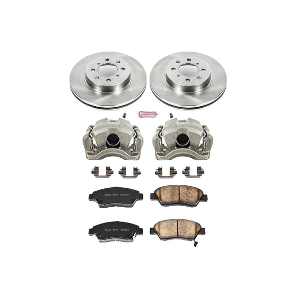 PowerStop OE Stock Replacement Low-Dust Ceramic Brake Pad, Rotor and Caliper Kit