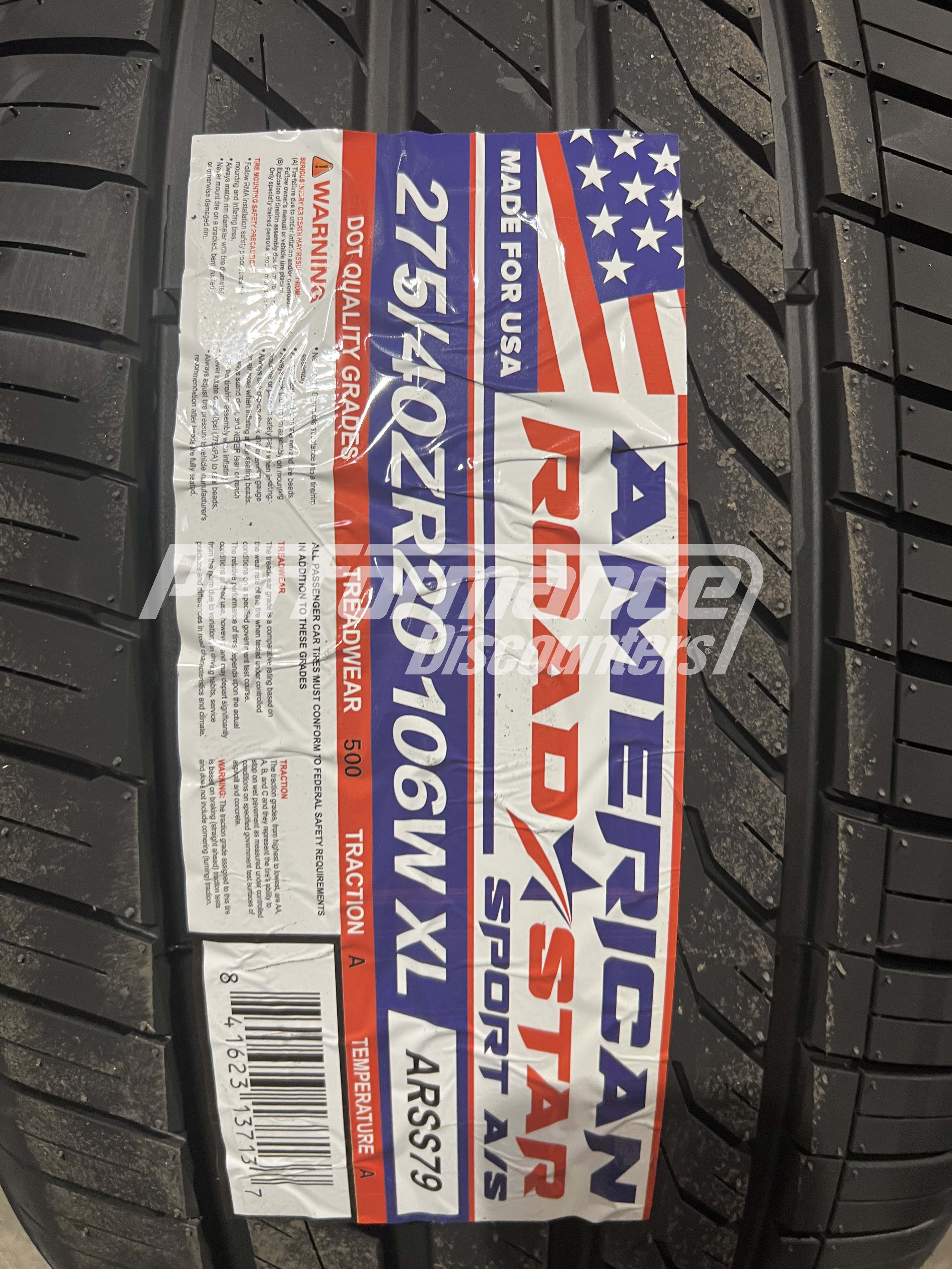 American Roadstar Sport AS Tire(s) 275/40R20 106W SL BSW 275 40 20 2754020