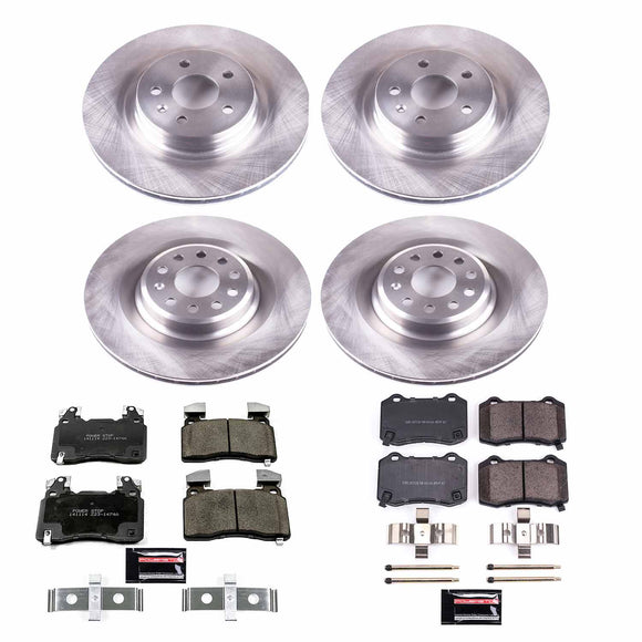 PowerStop OE Stock Replacement Low-Dust Ceramic Brake Pad and Rotor Kit