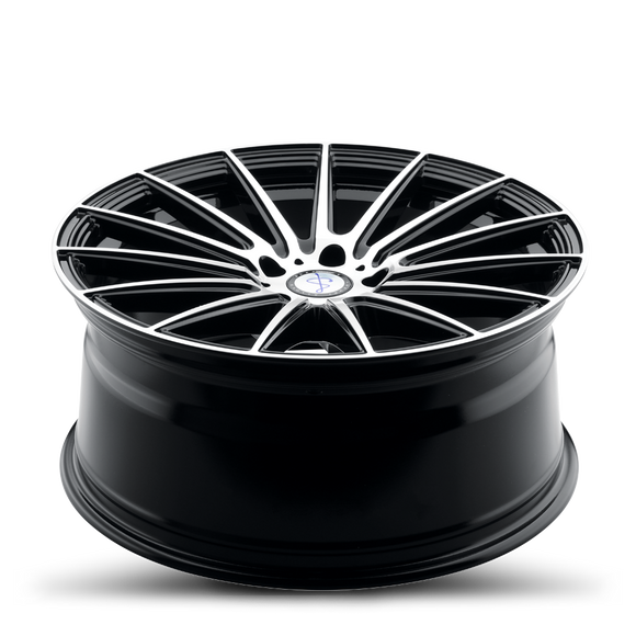 22x9 Sapphire Luxury Alloys SX03-03 Gloss Black Machined 5x120 ET35 CB73 Wheel