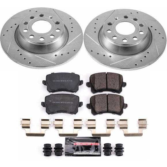 PowerStop Z23 Daily Driver Carbon-Fiber Ceramic Brake Pad and Drilled & Slotted