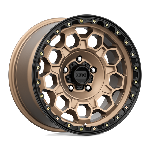 17X9 KMC KM545 TREK Matte Bronze With Black Lip 5X127 ET0 wheel/rim