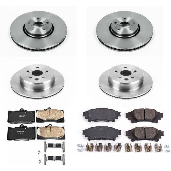 PowerStop OE Stock Replacement Low-Dust Ceramic Brake Pad and Rotor Kit