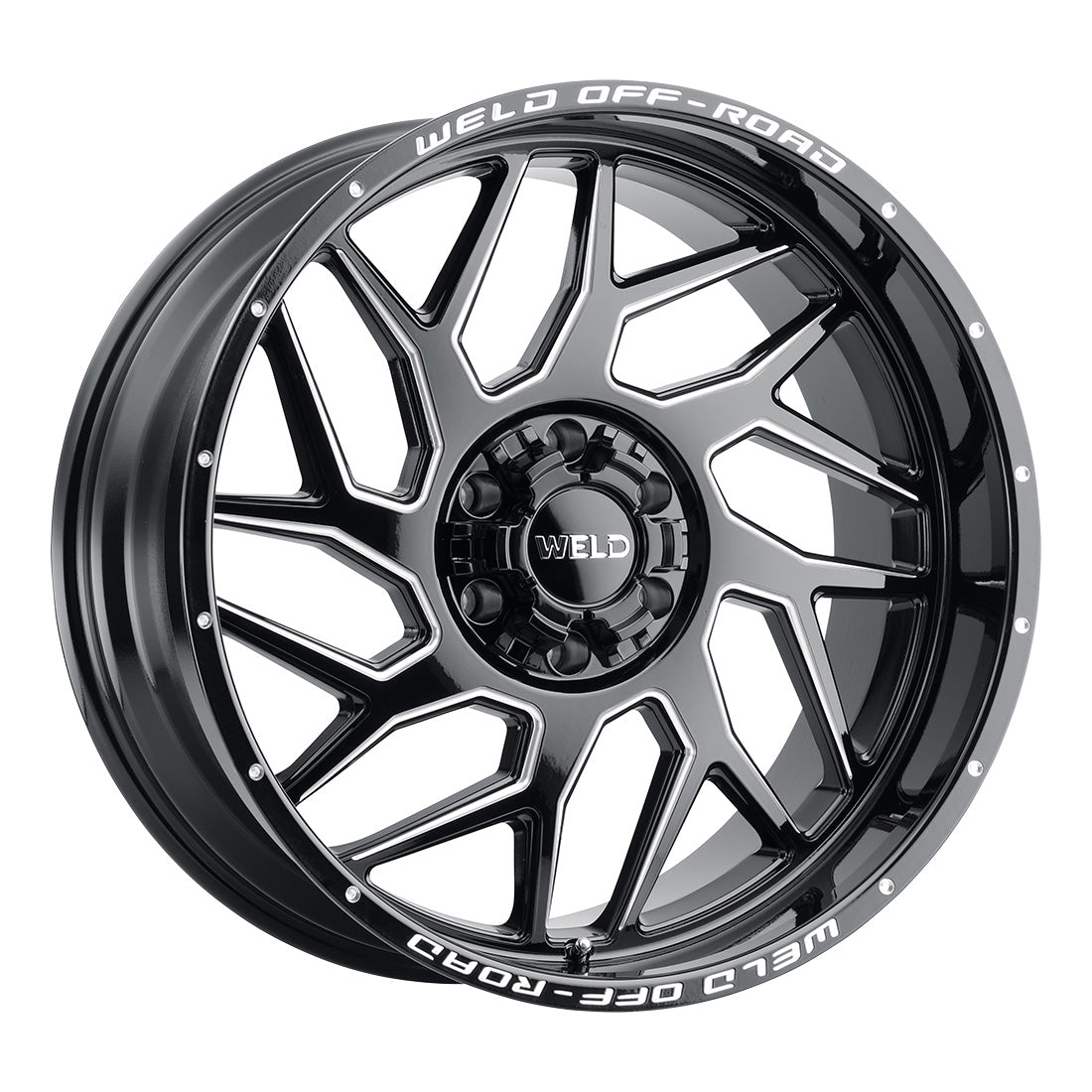 22x10 WELD Off-Road Fulcrum Black Mill 6x135 6x139.7 6x5.5 ET-18 Wheel Rim