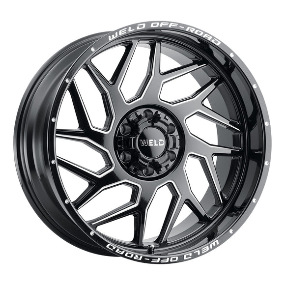 22x10 WELD Off-Road Fulcrum Black Milled 6x135 6x139.7 ET-18 CB106.1 Wheel Rim