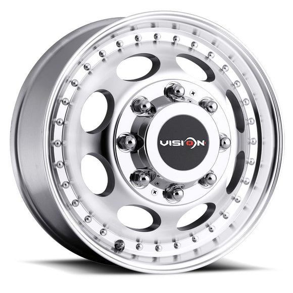 19.5x6.75 Vision 181 Heavy Hauler Machined Wheel 8x165.1 ET102 CB124.5