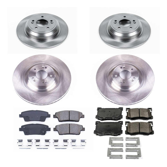 PowerStop OE Stock Replacement Low-Dust Ceramic Brake Pad and Rotor Kit