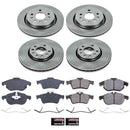 PowerStop OE Stock Replacement Low-Dust Ceramic Brake Pad and Rotor Kit