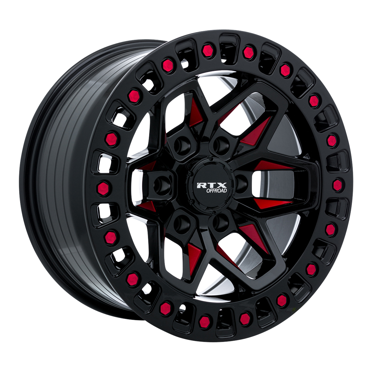 20x9 RTX Zion Black Milled Red 5x127 ET-15 wheel/rim | Performance ...