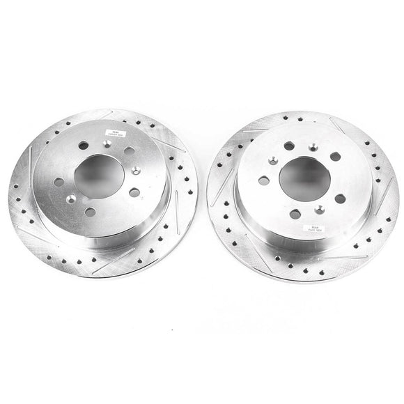 PowerStop Evolution Drilled Slotted Rotors Pair Rear For Chevrolet Monte Carlo
