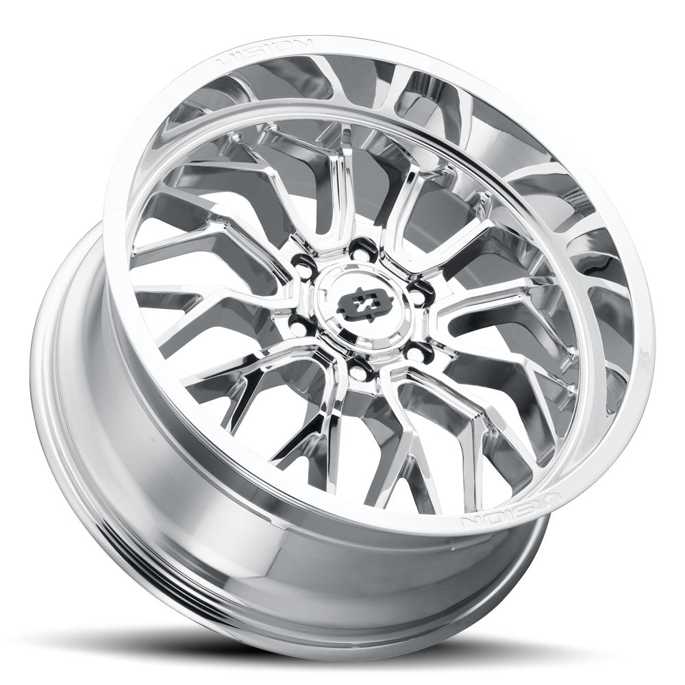 20x9 Vision 402 Riot Chrome 8x180 ET12 Wheel Rim - 0