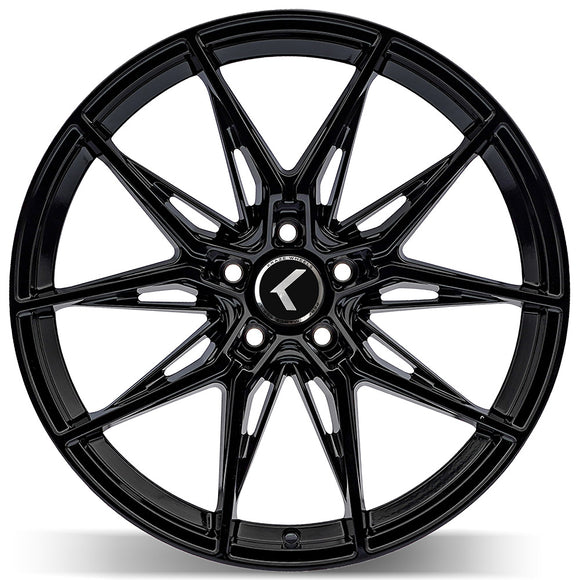 18x8.5 Kraze Evolve Gloss Black 5x114.3 ET35 CB73.1 Wheel Rim
