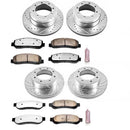 PowerStop Z36 Carbon-Fiber Ceramic Brake Pad with Drilled and Slotted Rotor Kit
